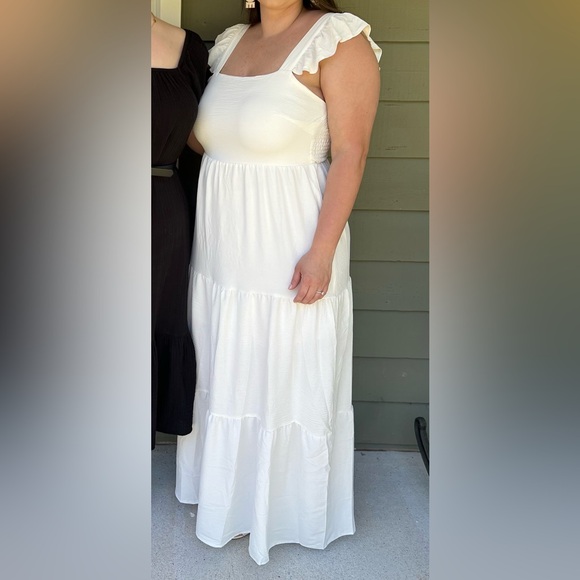 SHEIN- White Maxi Dress- Size Large - Picture 2 of 8